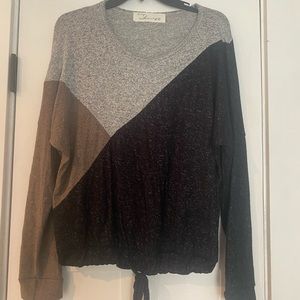Color block long sleeve sweater- size small